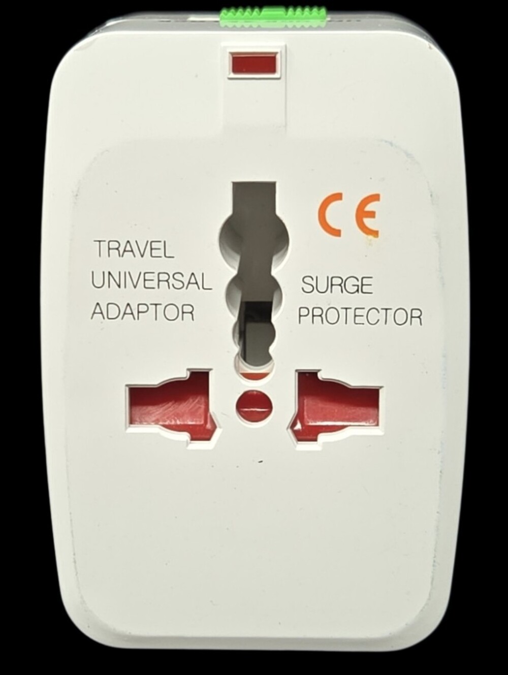 NEW-Universal Travel Adapter with Surge Protector - White